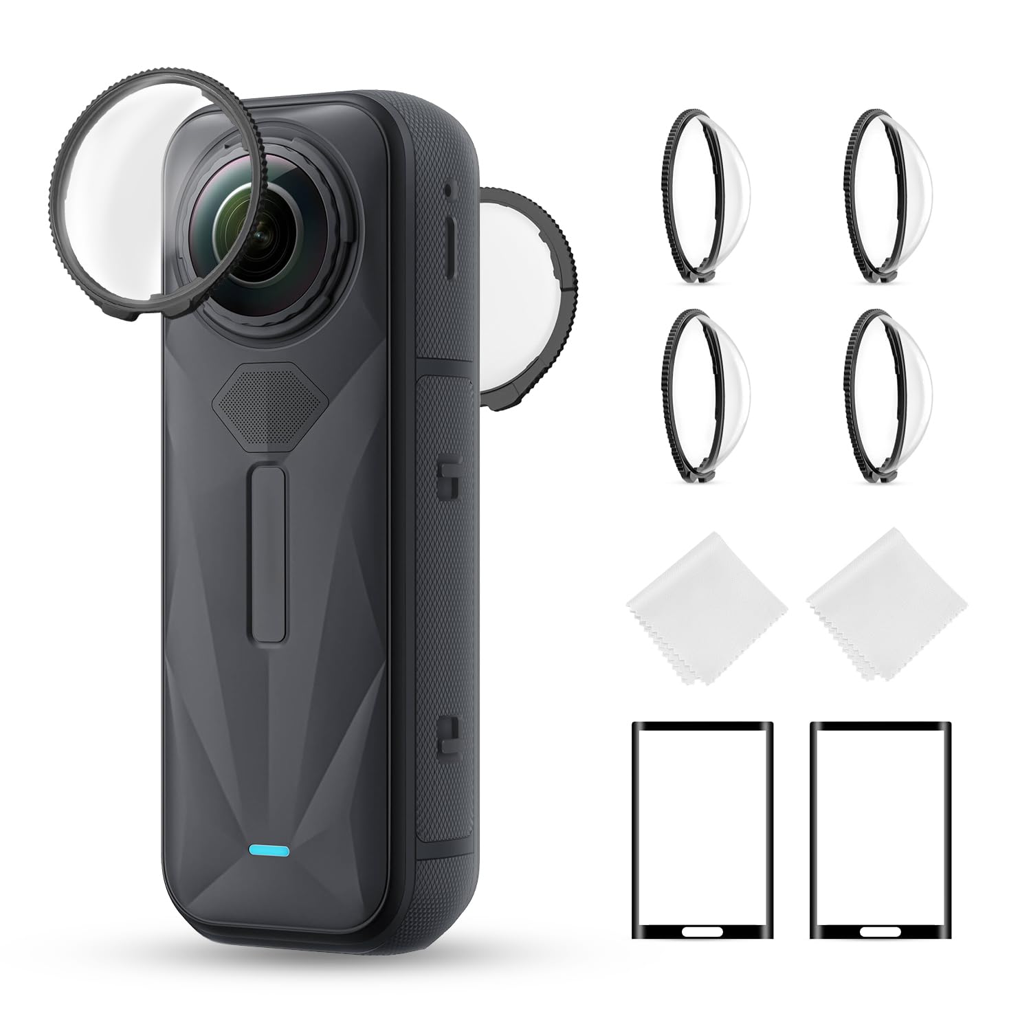 K&F Concept Lens Guards for Insta360 X5 | Tempered Optical Glass
