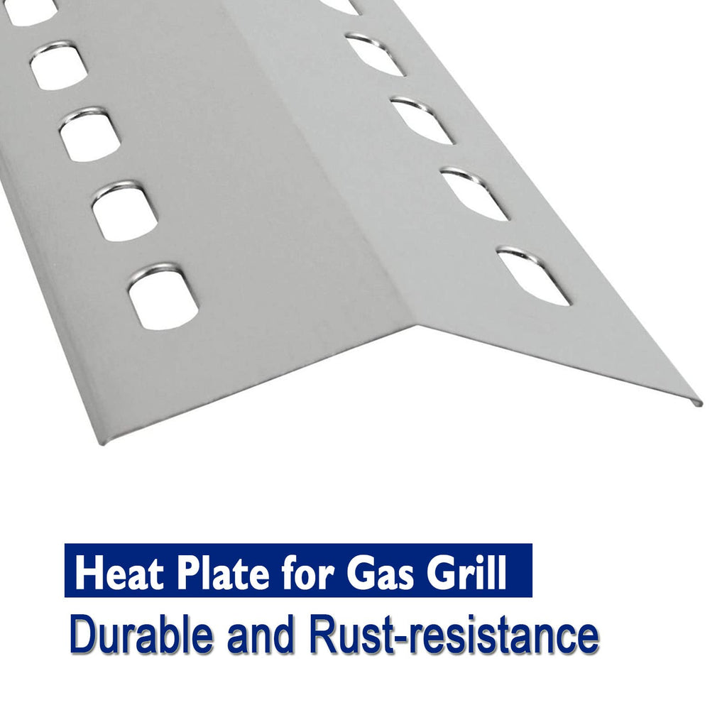 GriHero Stainless Steel Burner Covers - 4-Pack BBQ Heat Plates (41x14cm)