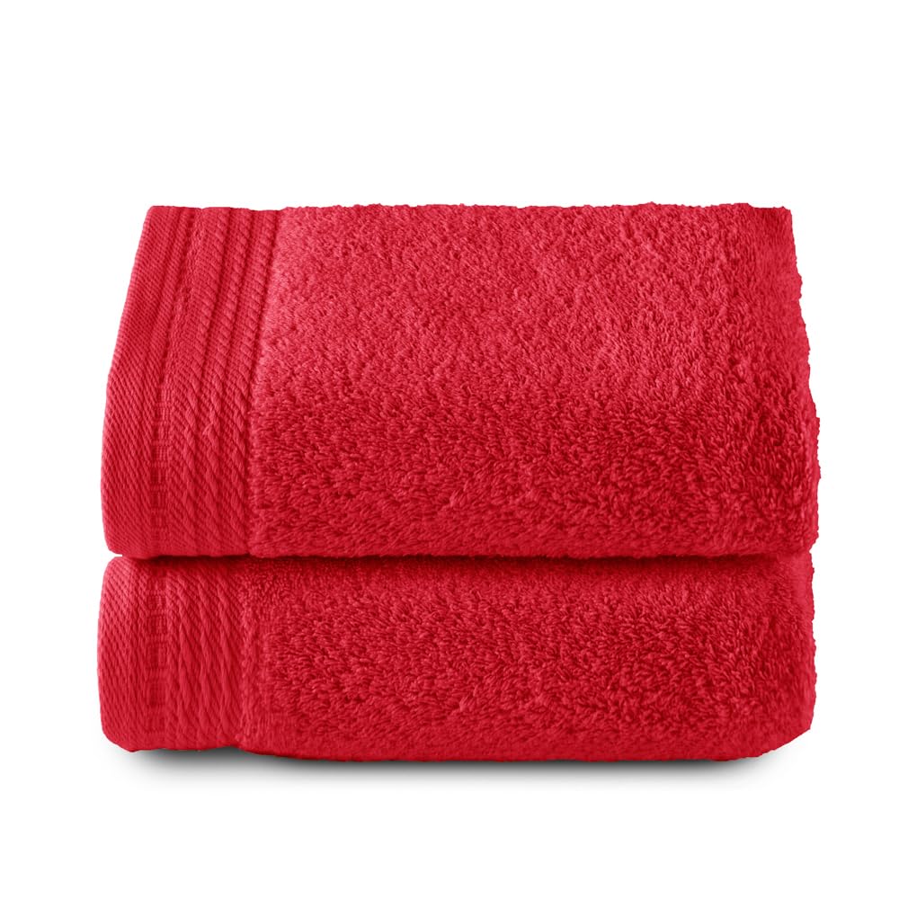 Top Towel – 2-Piece Premium Cotton Hand Towel Set – 600 GSM Red