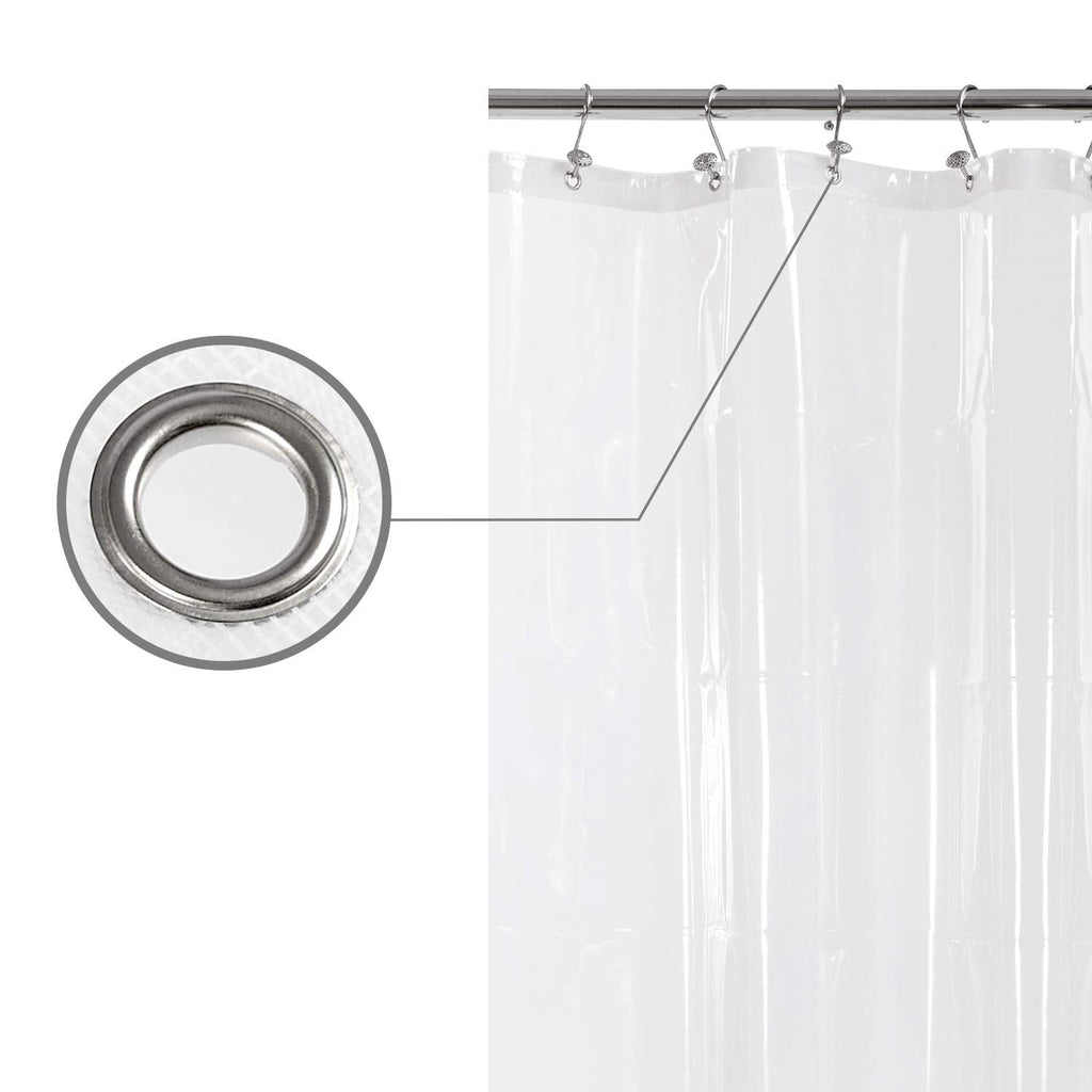 Barossa Design Peva Shower Curtain 72 x 75 Inches Width x Height Clear
