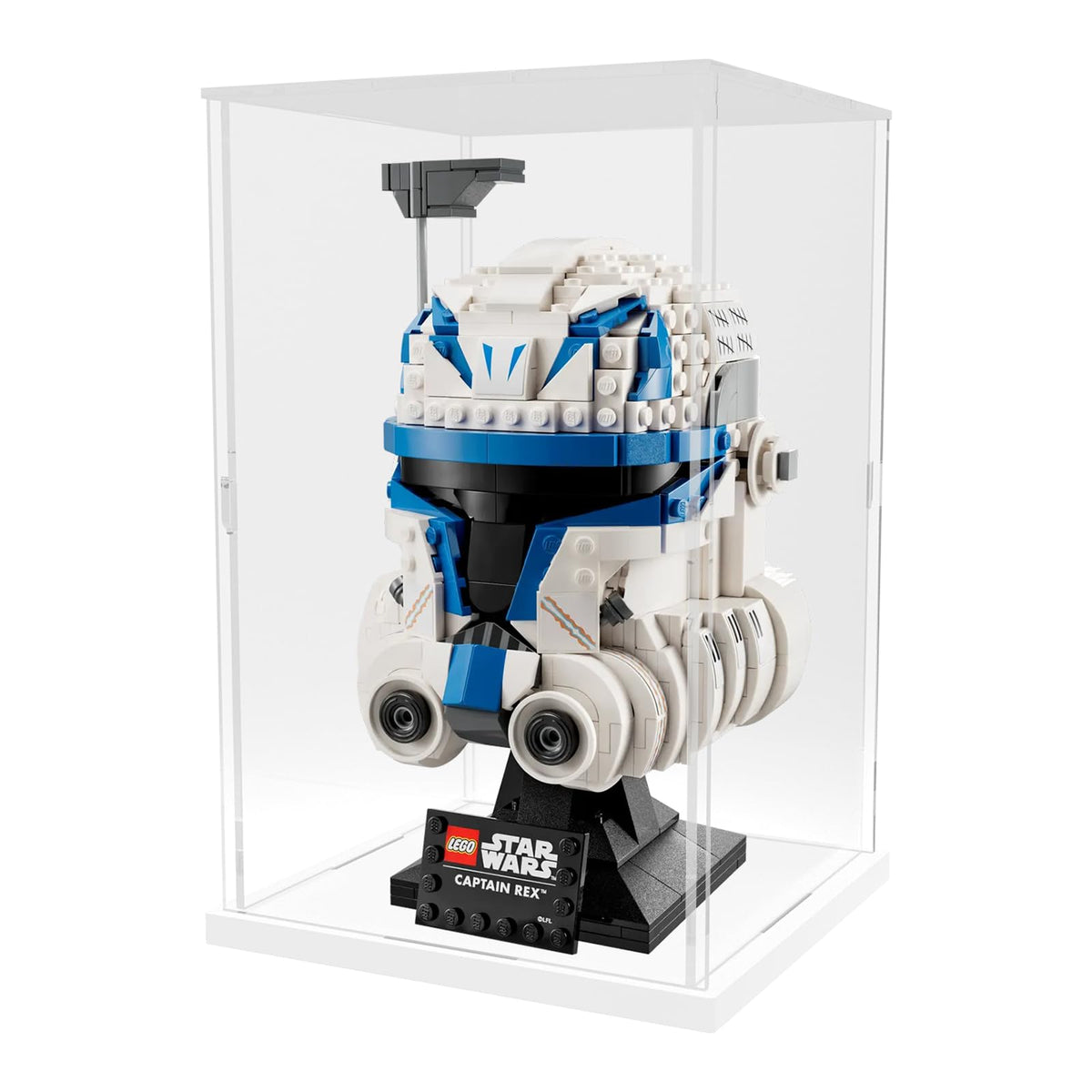 Nynelly Acrylic Display Case for Lego Star Wars Helmet for Lego Captain Rex Helmet Models Figures - image 1