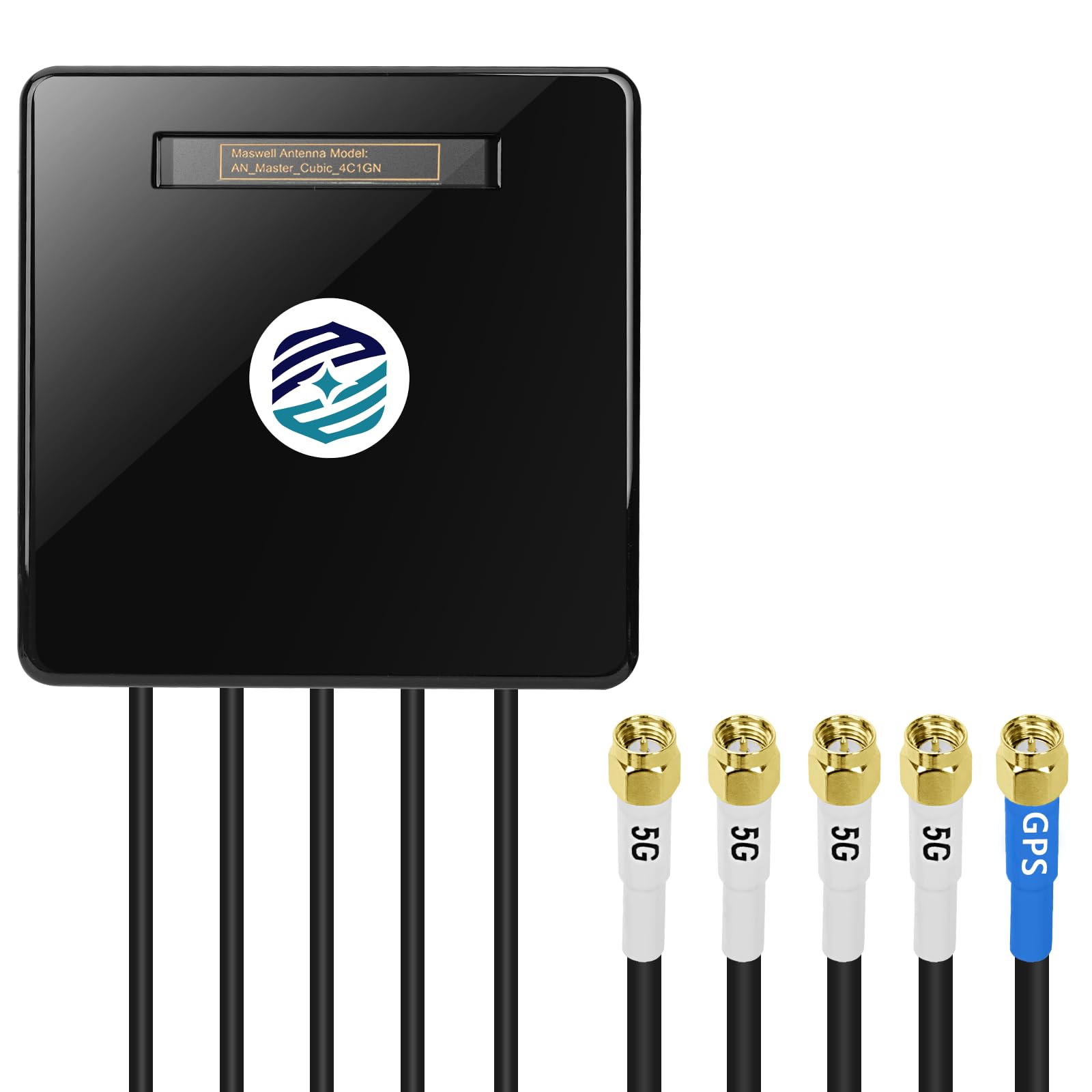 Maswell 5G LTE 4x4 MIMO 5-in-1 Antenna | GNSS & WiFi 7 Ready for Campervan