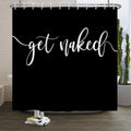 Xiaoterna Get Naked Shower Curtain | Black & White Waterproof Polyester