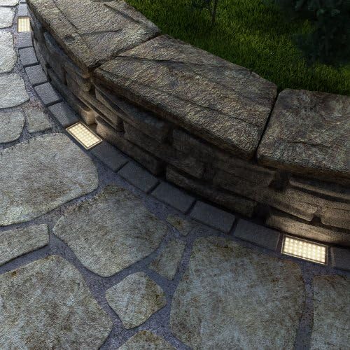 ledscom.de LED Paving Stone Ground Light – IP67 Walkable Warm White 20x10cm