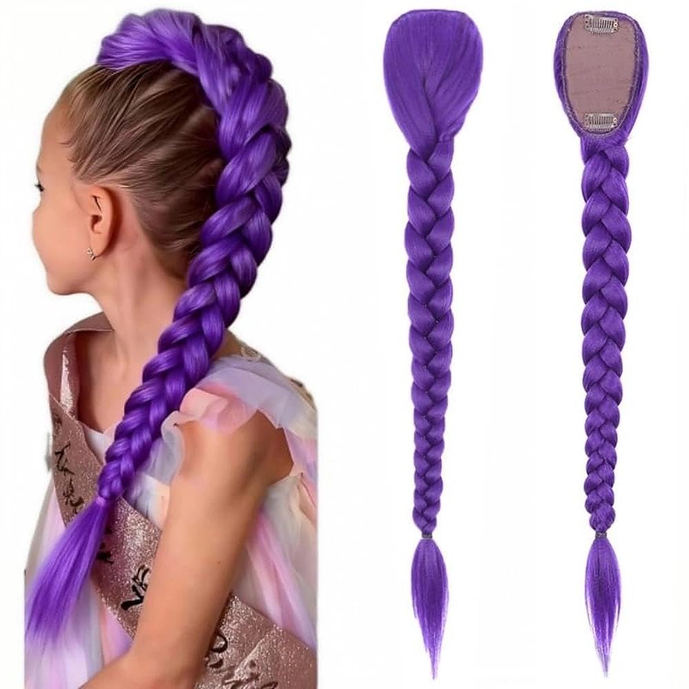 Purple Braiding Hair Extensions | 26" Synthetic Ponytail
