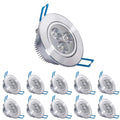 Pocketman 3W LED Recessed Ceiling Downlights - Warm White - 10 Pack