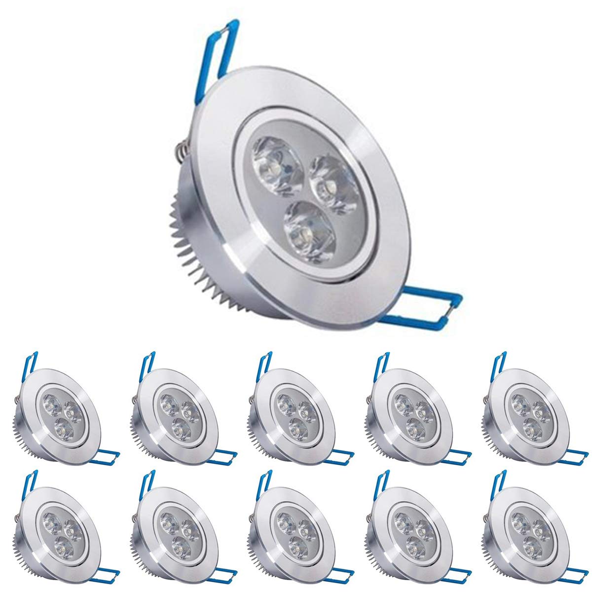 Pocketman 3W LED Recessed Ceiling Downlights - Warm White - 10 Pack