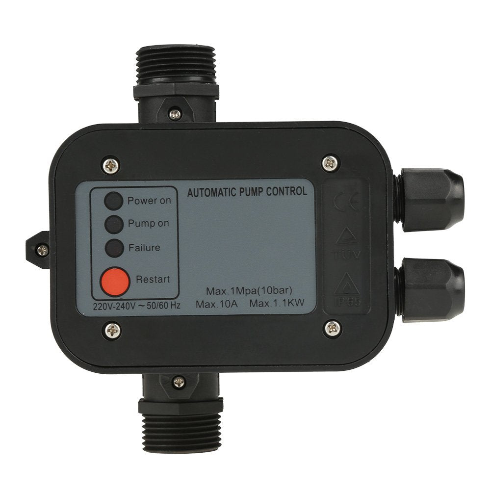 Hilitand 220V Automatic Water Pump Pressure Switch Controller – Black