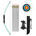Dostyle Recurve Bow and Arrows Set for Youth Beginners – Green, 20lb