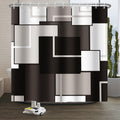 Xiaoterna Geometric Shower Curtain | Waterproof Polyester Bathroom Decor