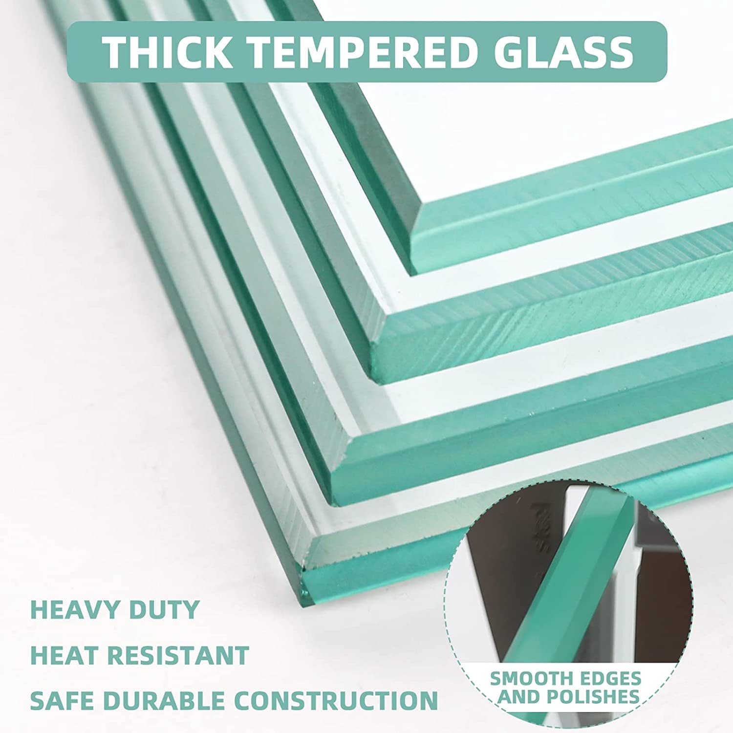 MESIDA 15x15x6 Fire Pit Glass Wind Guard | Tempered Glass Flame Shield