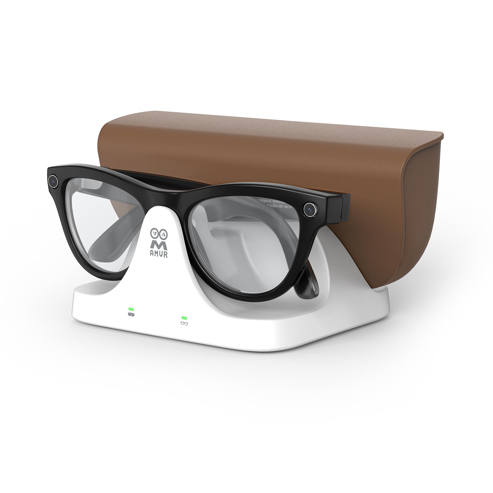 AMVR Magnetic 2-in-1 Charging Dock for Ray-Ban Meta Smart Glasses