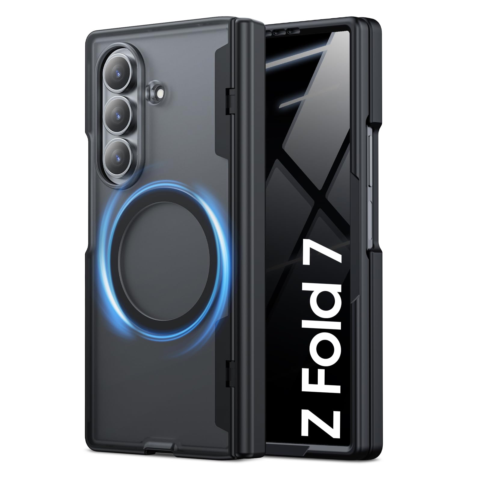 Spugan Galaxy Z Fold 7 Case | MagSafe & Hinge Protection – Black