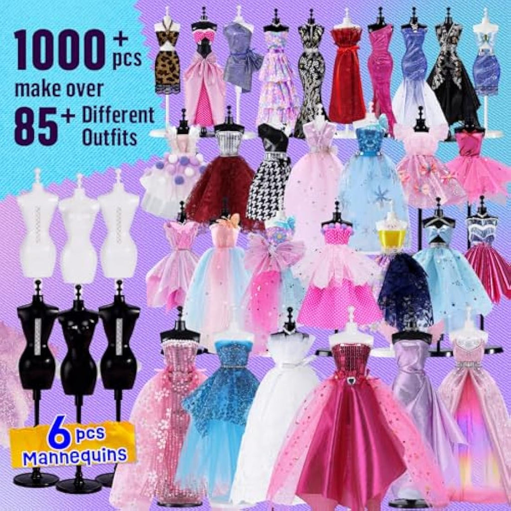 Jolof Store Fashion Designer Kit - 1000+Pcs DIY Sewing Craft for Girls