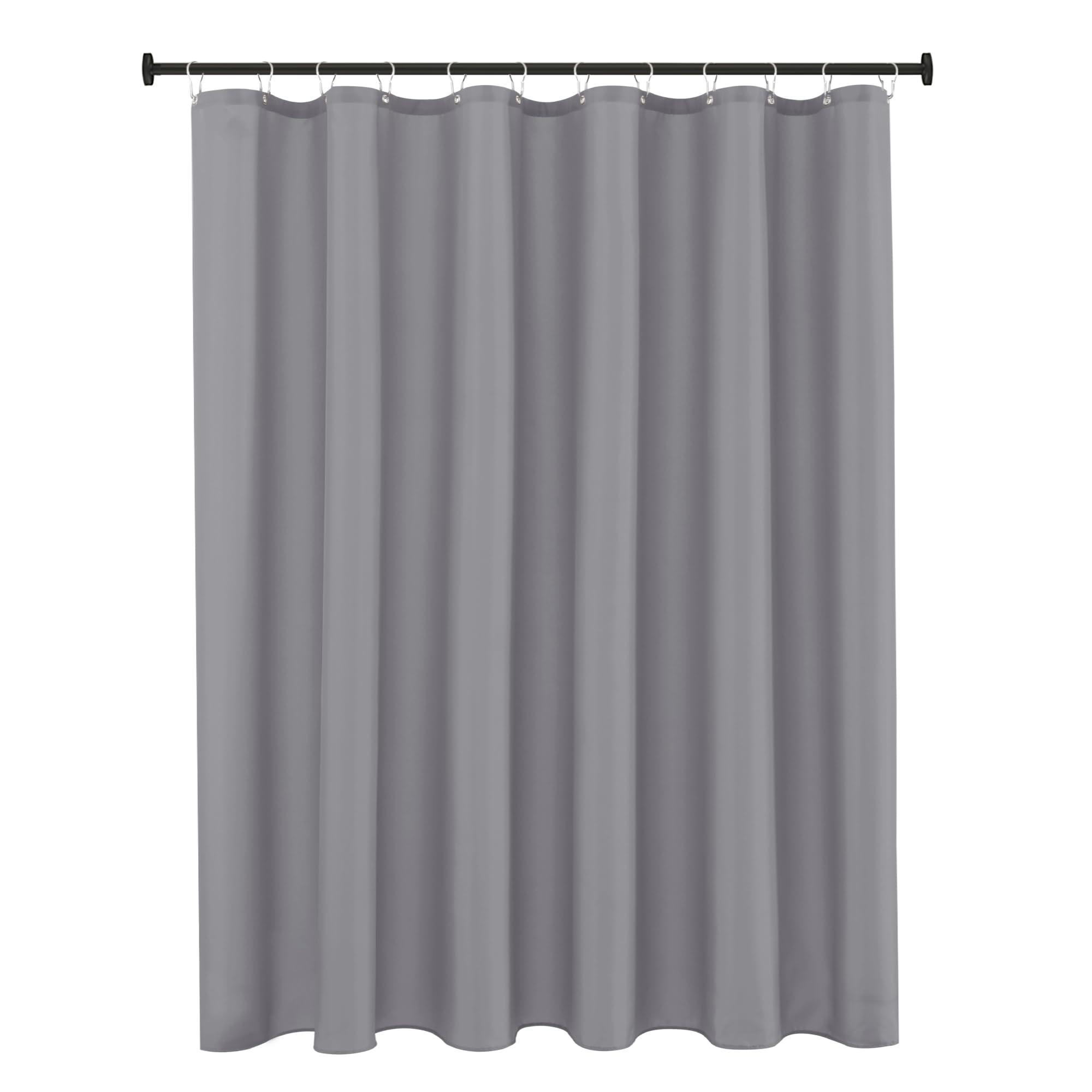 Jolof Store Fabric Shower Curtain – Water Resistant Silver Grey, 72x65