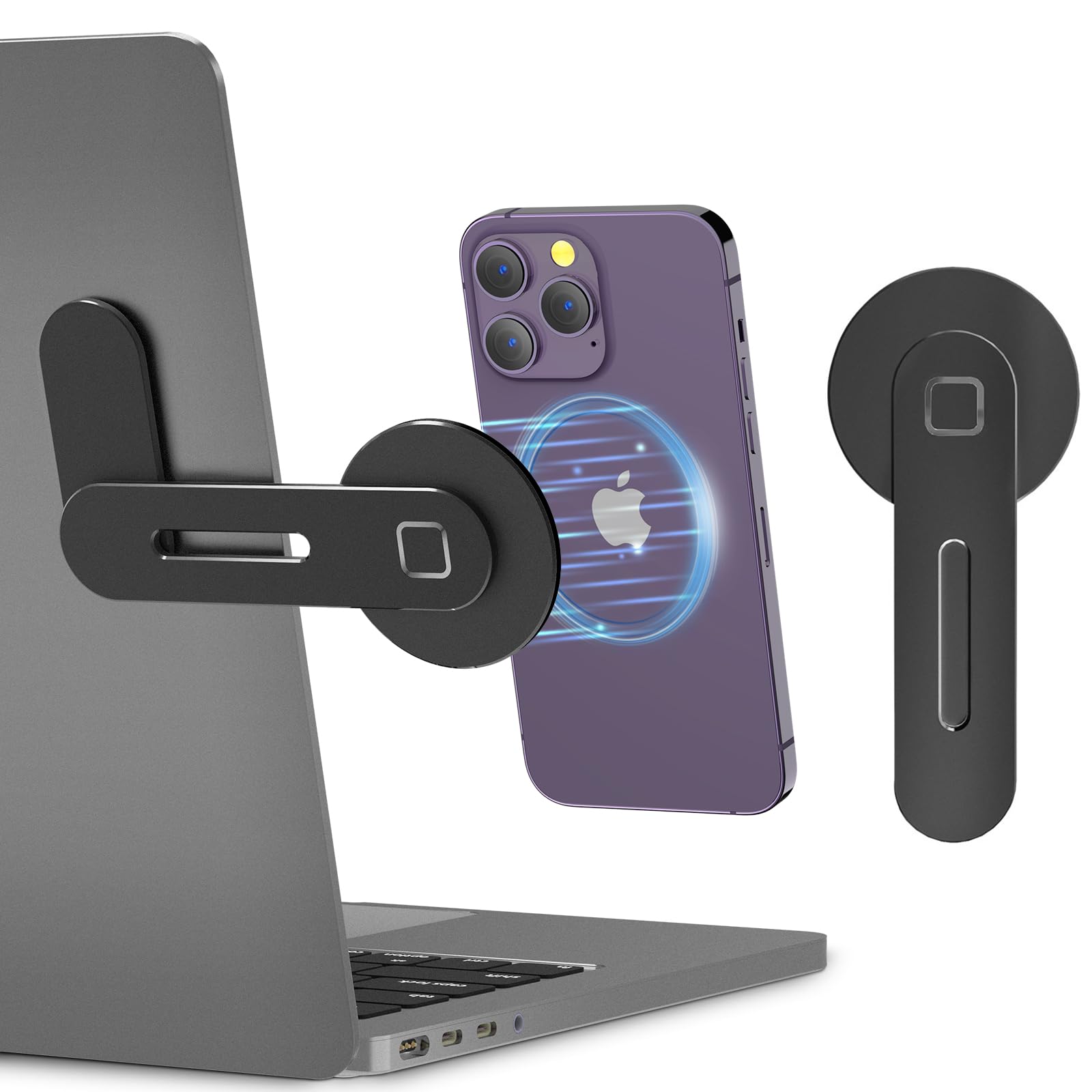 CloudValley Magnetic Laptop Phone Holder – Aluminum Slim Monitor Mount
