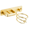 YUET Wall Mounted Hair Dryer Holder & Straightener Station – Gold Brass
