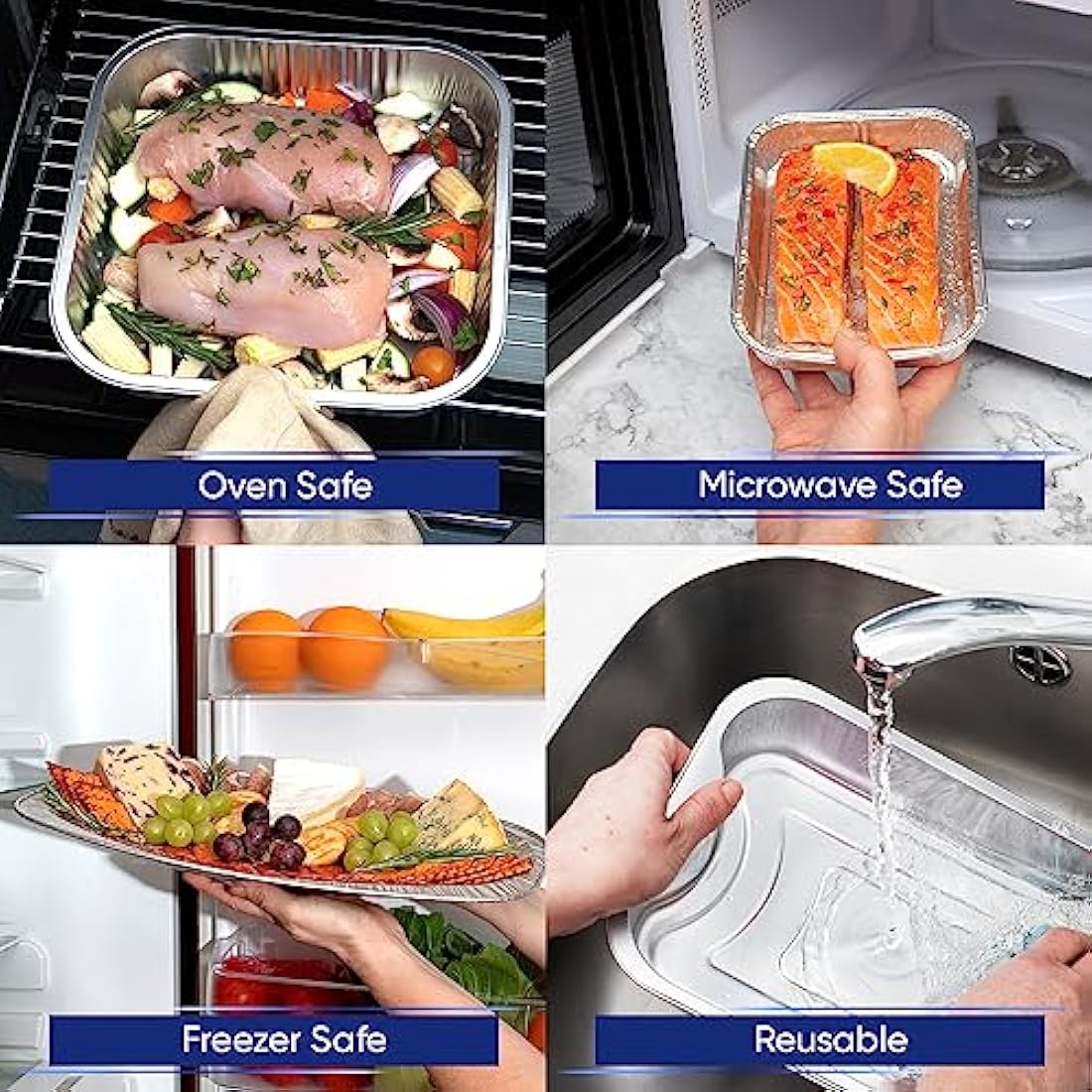 Coppice Aluminium Foil Trays | 32x20x3cm Baking & BBQ Trays | 40 Pack