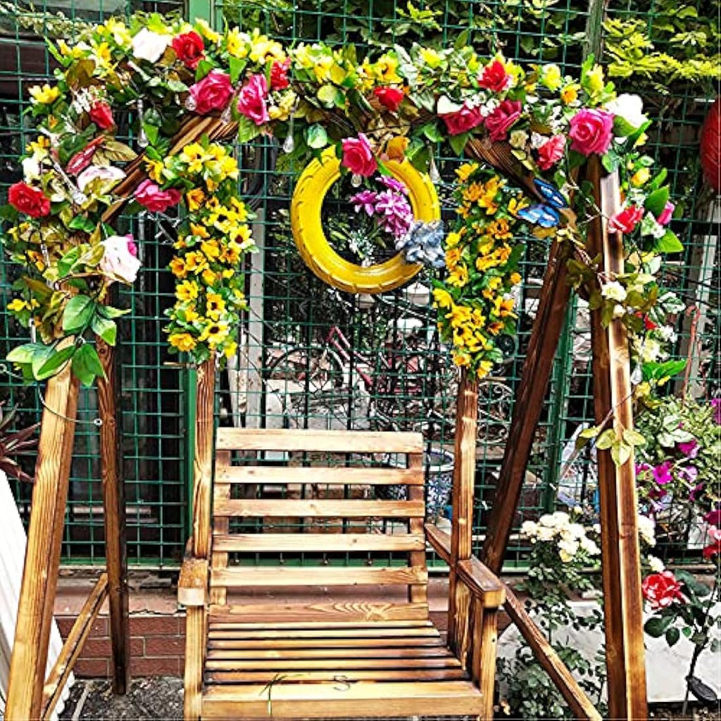 2 Pack Artificial Sunflower Garlands | Silk Floral Vine Decor