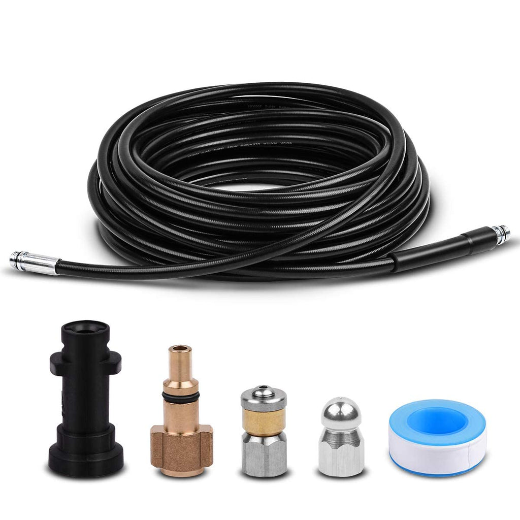 Fai Top 15m Drain Cleaning Hose Kit for Karcher K2-K7 & Lavor Washers