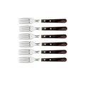 Tramontina 6-Piece Jumbo Steak Fork Set | Stainless Steel & Polywood