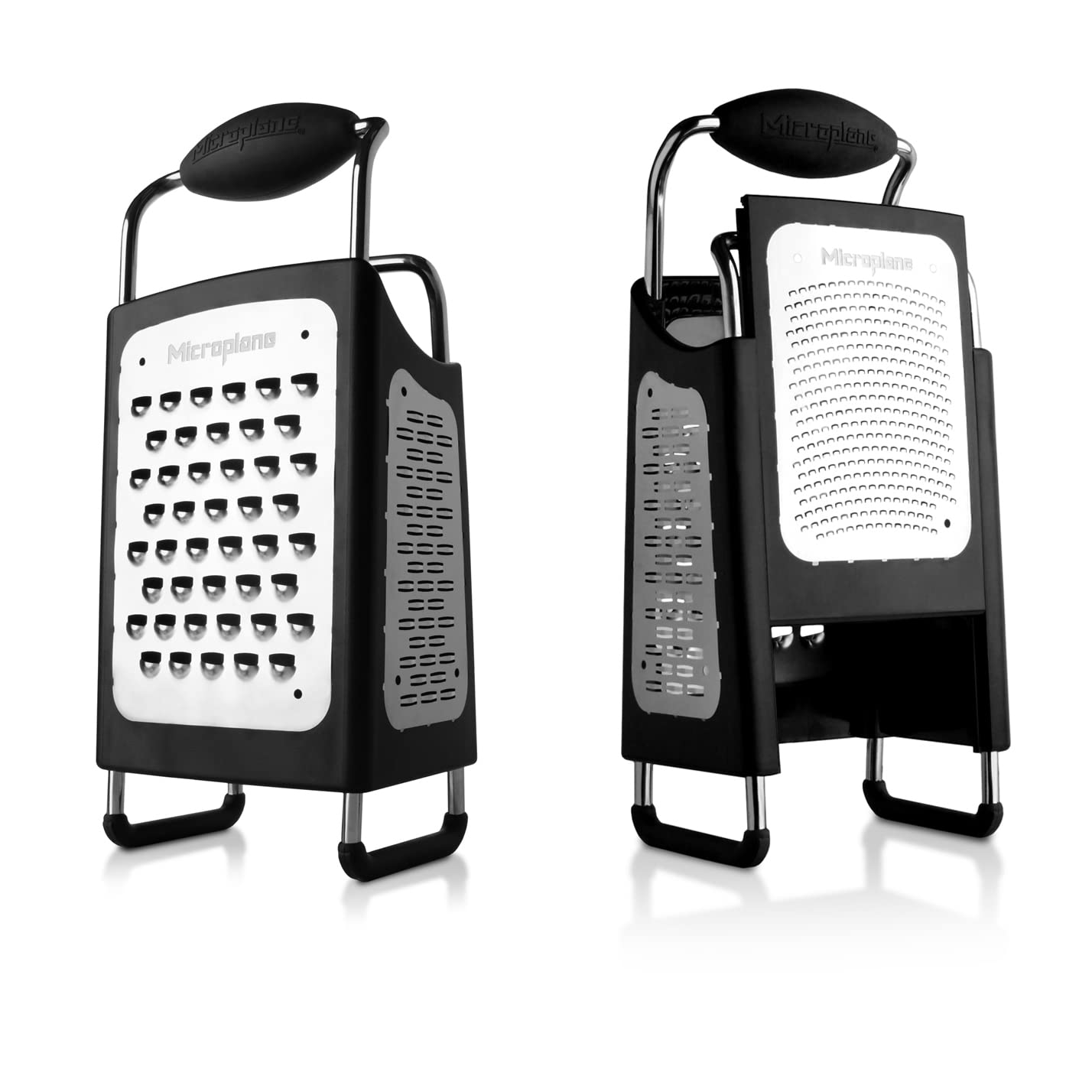 Microplane 4-Sided Box Grater – Stainless Steel with Soft Grip Handle