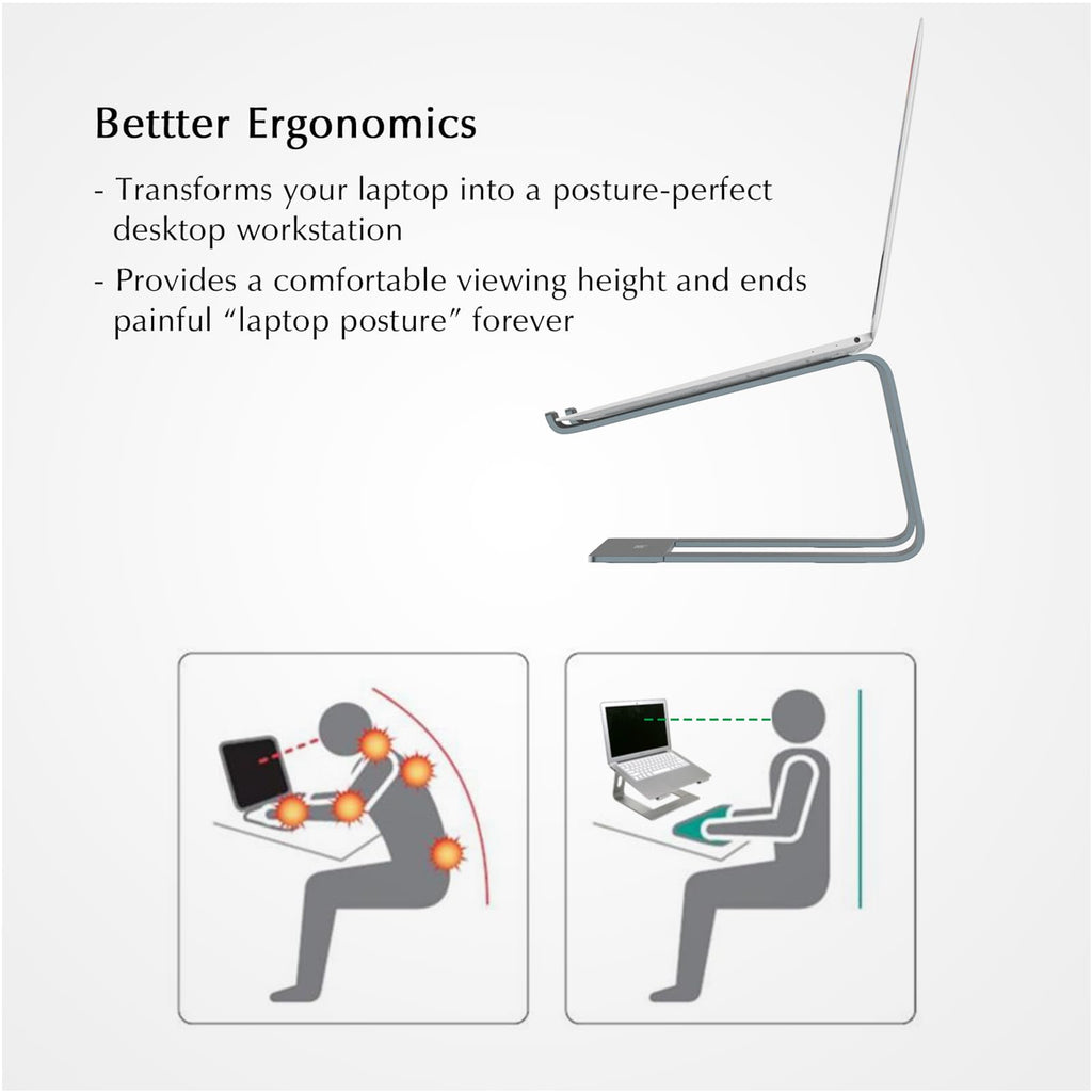 BoYata Laptop Stand, Ventilated Laptop Stand for Desk, Laptop Riser - image 2