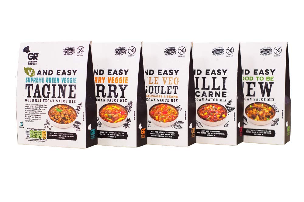 Gordon Rhodes V and Easy Vegan Sauce Mix Variety Pack – 5 x 75g