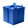 RUSPEPA Royal Blue Collapsible Gift Box with Lid and Ribbon – 23x23x23 cm