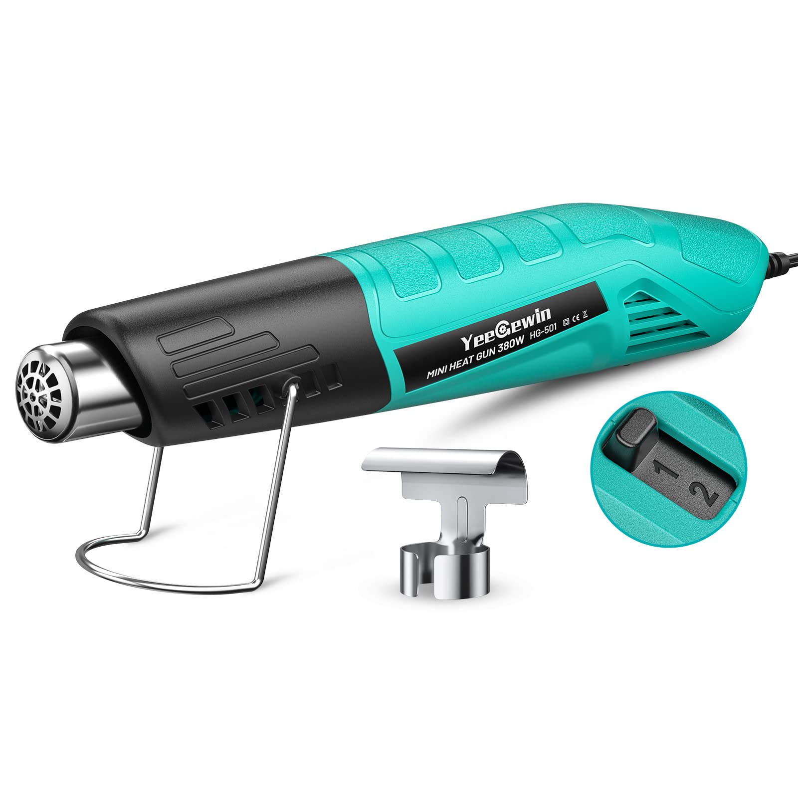 Yeegewin Mini Heat Gun | Dual Temp Hot Air Gun for Resin and Crafts