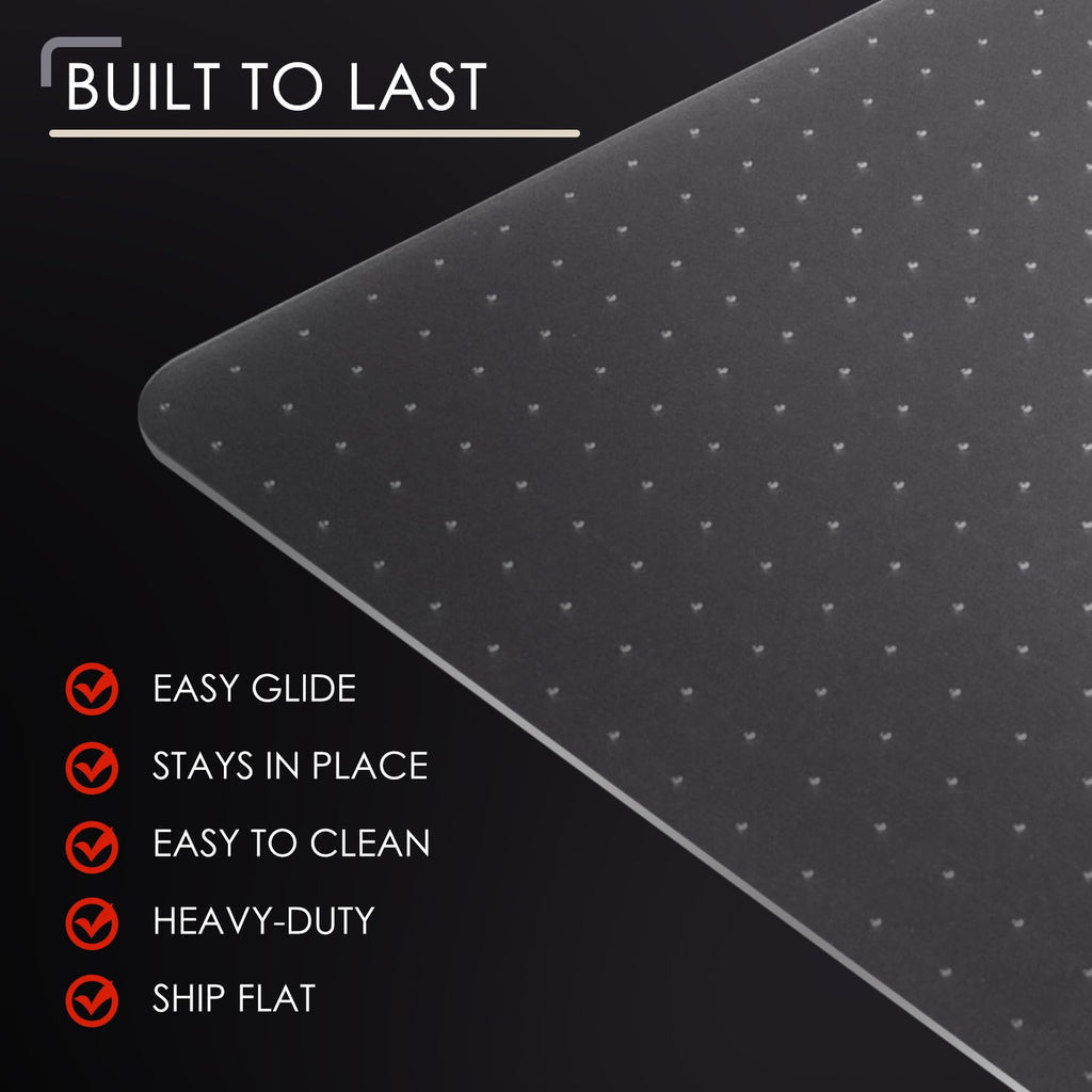 Kuyal Office Chair Mat for Carpet | 36" x 48" Clear Heavy Duty Floor Mat