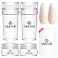 Saviland Nail Stamper Kit – Clear Silicone Jelly French Tip Tools with Scrapers