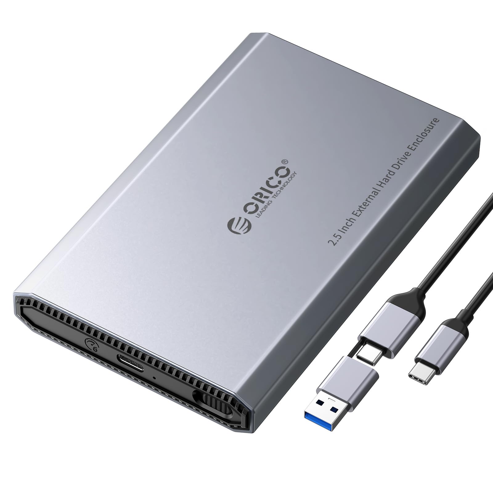 ORICO Aluminum 2.5 Inch SATA SSD HDD Enclosure | USB 3.2 Gen 2 USB-C