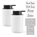 BosilunLife Ceramic Foaming Soap Dispenser Set - 2 Pack White 12oz