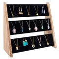 PH PandaHall 3-Tier Necklace Jewellery Display Holder, Wood Pendant Holder - image 1