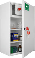 Wall-Mounted Medical Cabinet – Lockable Steel Medicine Safe