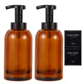 Jolof Store Glass Foaming Soap Dispenser – 13oz Refillable Pump Bottle
