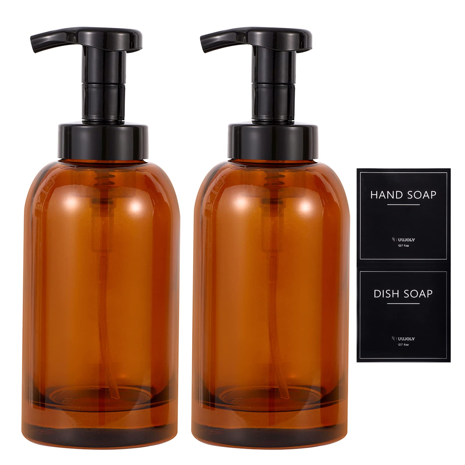 Jolof Store Glass Foaming Soap Dispenser – 13oz Refillable Pump Bottle