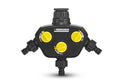 Kärcher 3-Way Tap Adapter – 3-Wege-Verteiler für Gartenschläuche, Schwarz