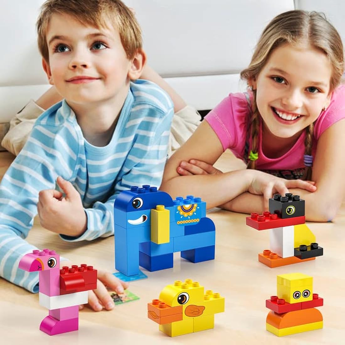 burgkidz Big Building Blocks - 135 Piece Toddler Construction Toy Set