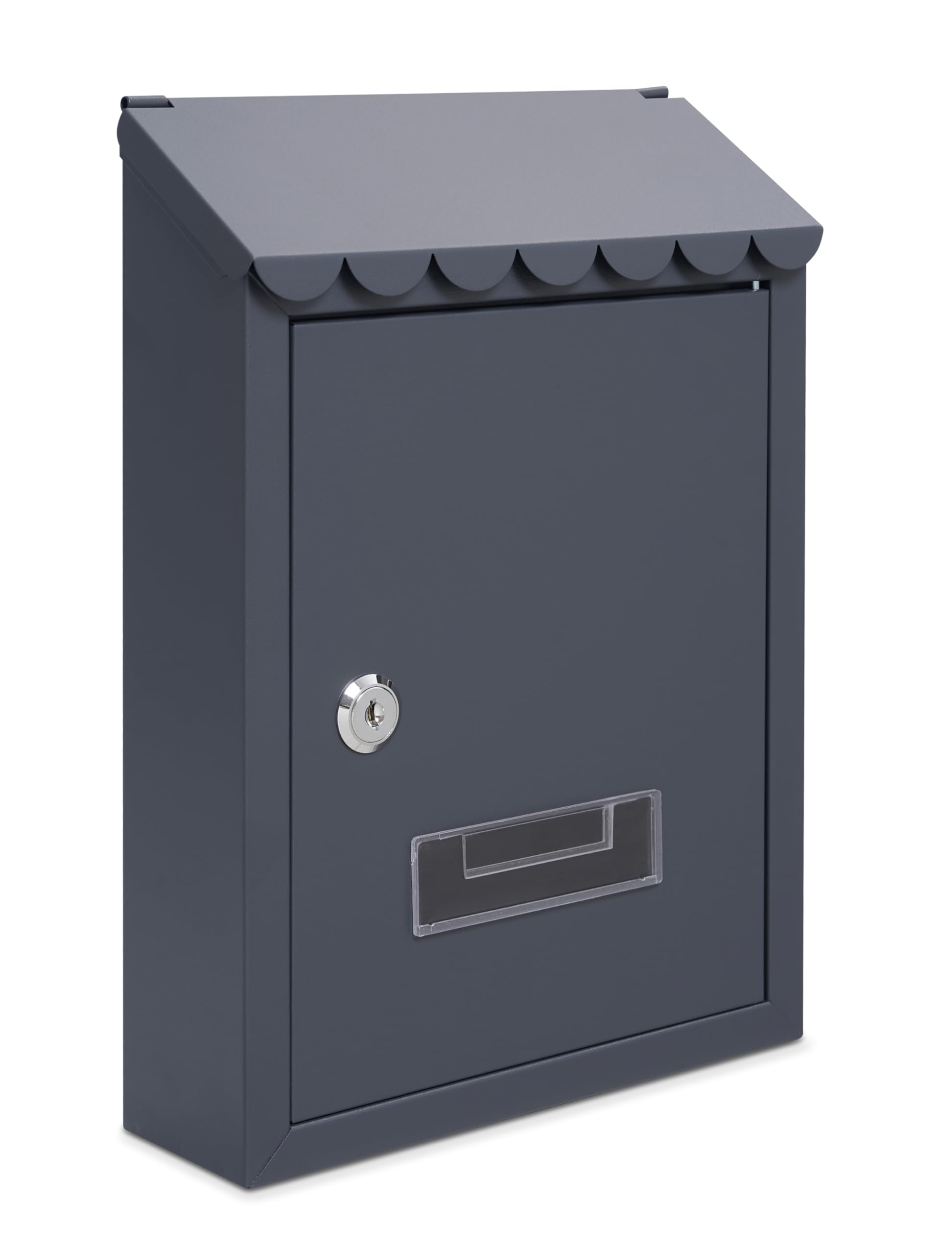 Wall Mounted Post Box – Grey Galvanized Steel Mailbox