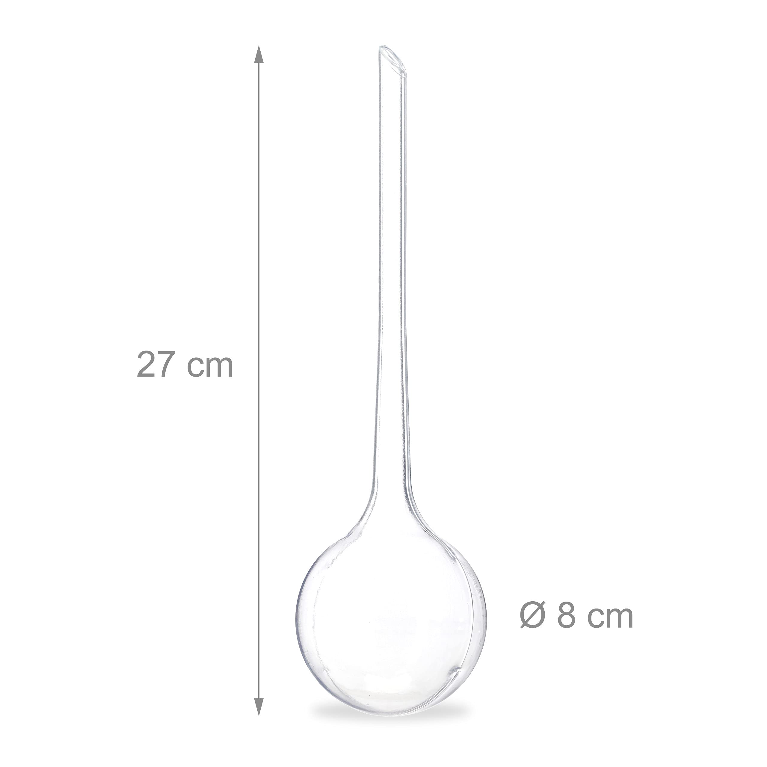 Relaxdays Watering Globes – Set of 4 Plastic Self-Watering Bulbs, 8cm