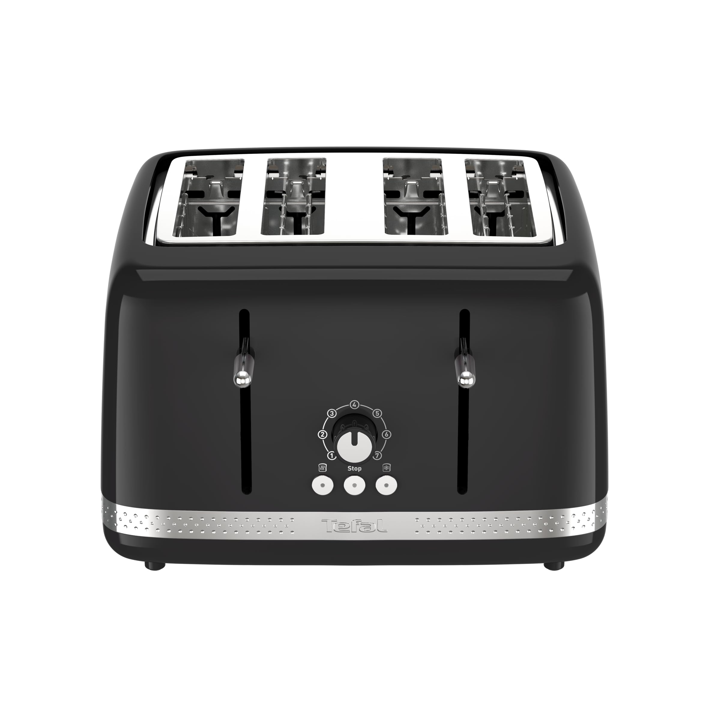 Tefal Black Collection 4-Slot Toaster | 7 Browning Levels | Matte Black