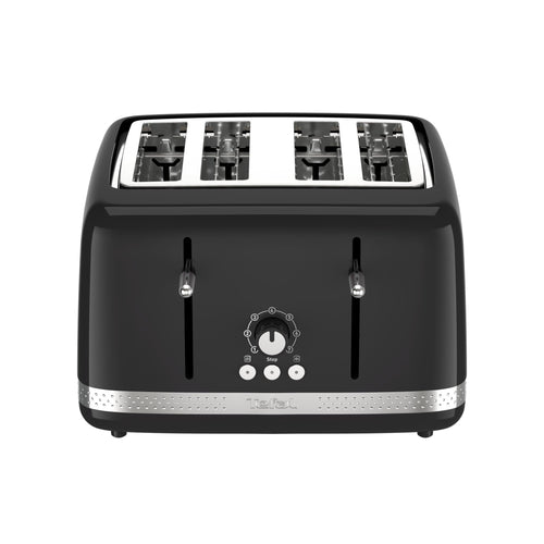 Tefal Black Collection 4-Slot Toaster | 7 Browning Levels | Matte Black