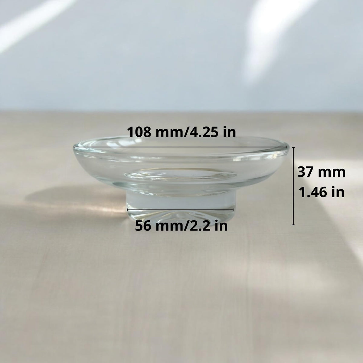 YOSSEE Glass Soap Dish – Replacement Soap Dish - Thick Clear Glass