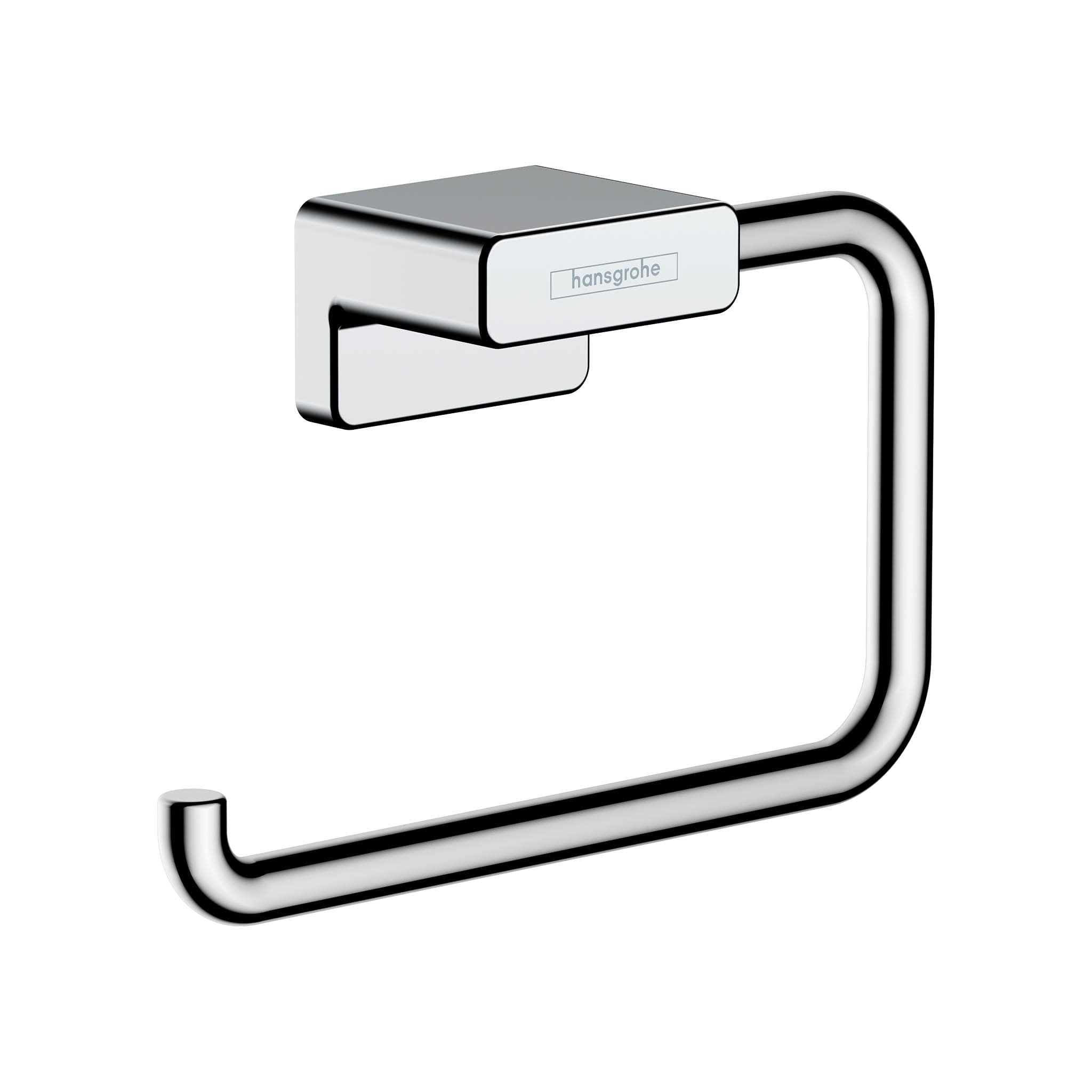 hansgrohe AddStoris Toilet Paper Holder | Wall Mounted Chrome Metal