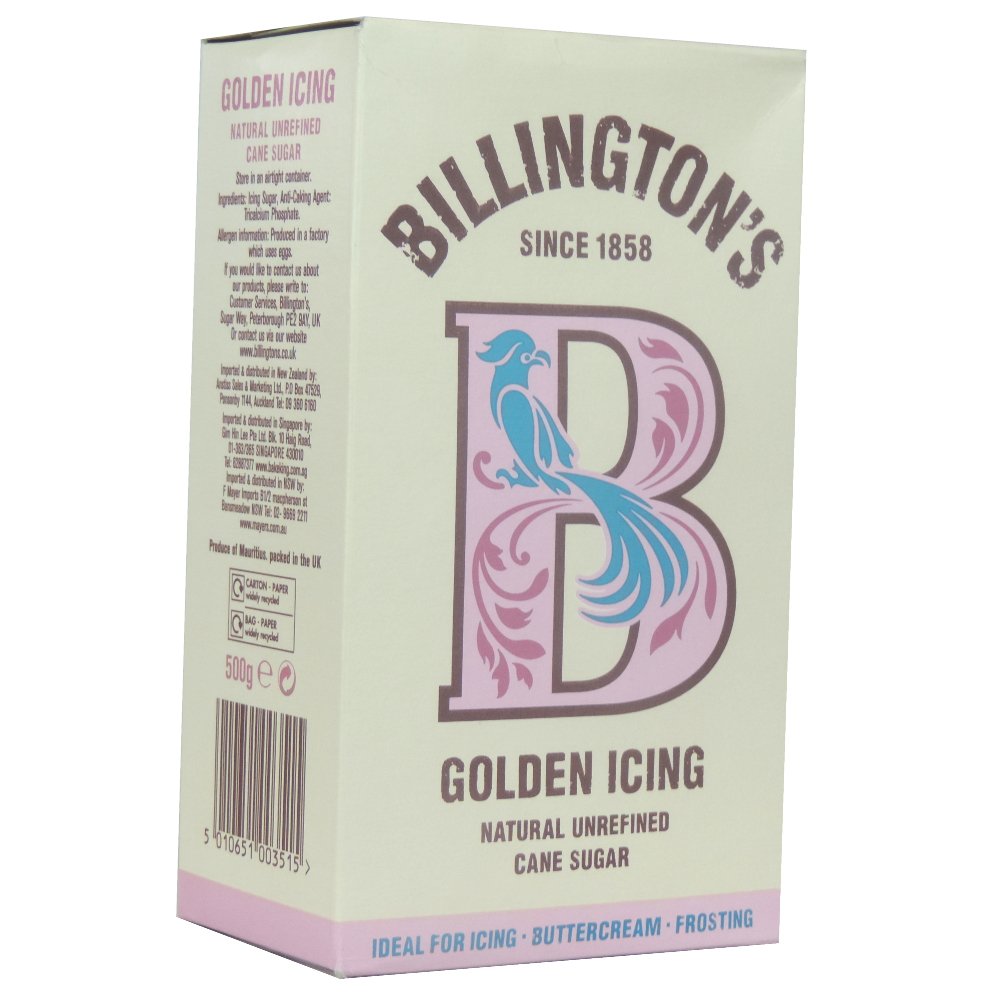 Billingtons Golden Icing Sugar - 500g Baking Supplies (Pack of 10)