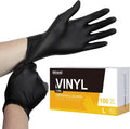 OKIAAS Black Vinyl Gloves – Latex Free 5 mil Disposable Gloves, 100 Count