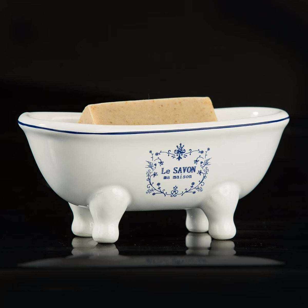 Ceramic Mini Bathtub Soap Dish Decortative Clawfoot Bathroom Soap Dish Style 01 - image 1