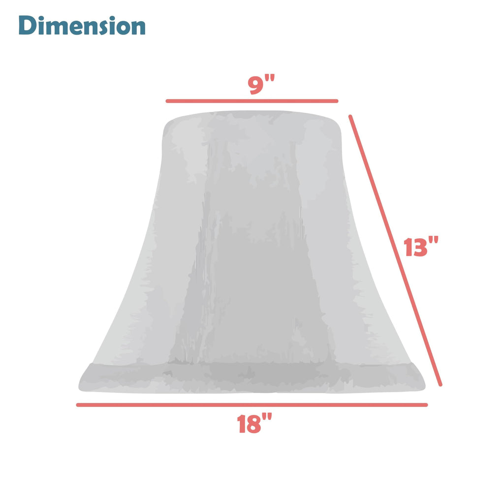 Aspen Creative Bell Lamp Shade – Natural Burlap Spider Construction, 18"